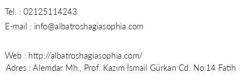 Albatros Hagia Sophia telefon numaralar, faks, e-mail, posta adresi ve iletiim bilgileri